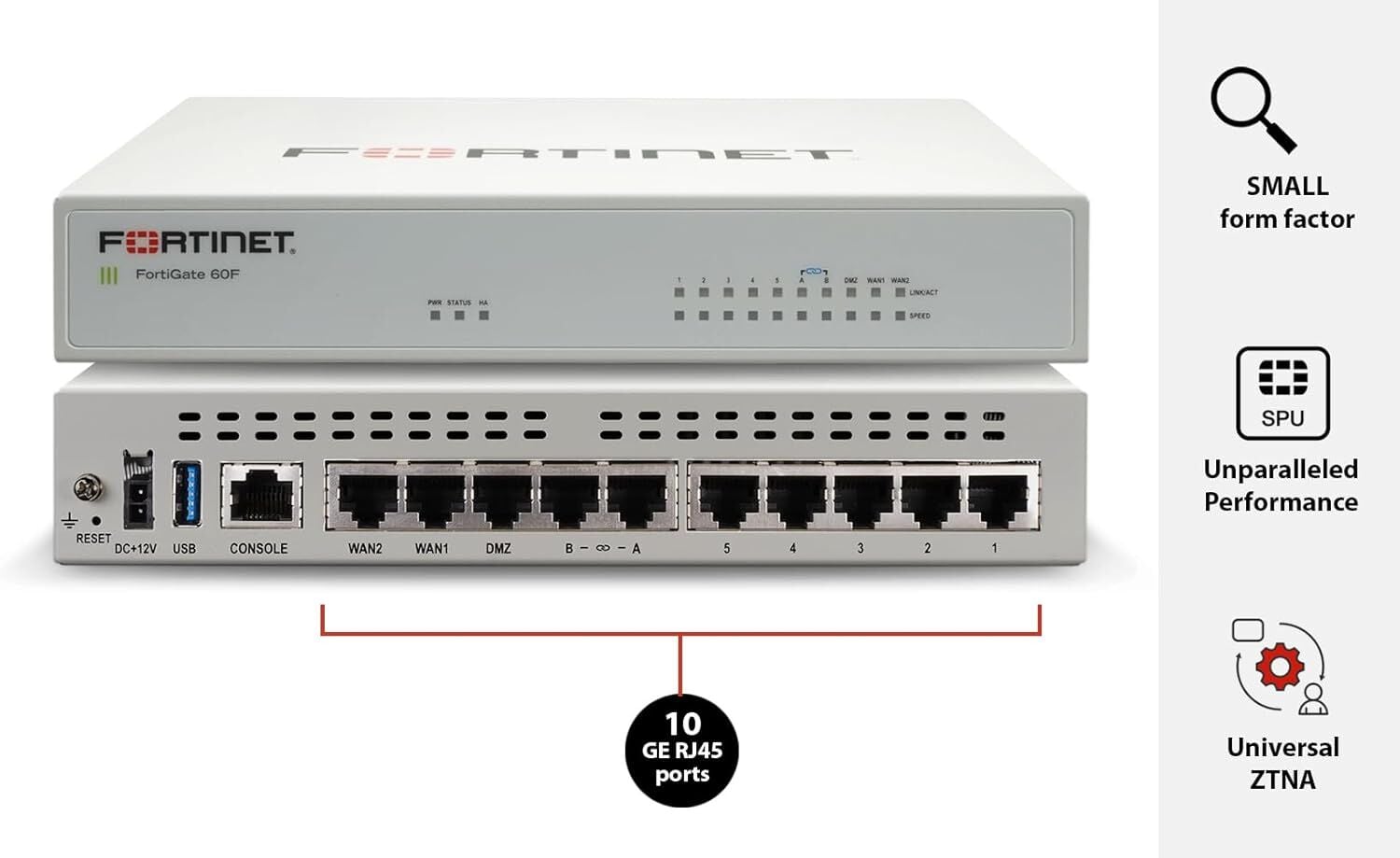 Fortinet FORTIGATE (FRW) 60F UTM FIREWALL-VPN-ANTIVIRUS 12 AY+F.LOGGER 5651 LOG+HOTSPOT