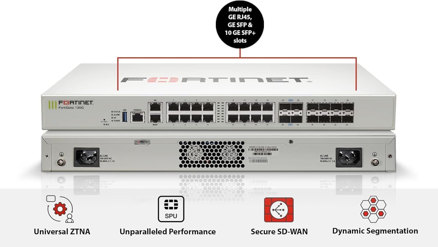 Fortinet FortiGate 120G FG-120G-BDL-950-12 Firewall Cihazı Ve 1 Yıllık Lisans