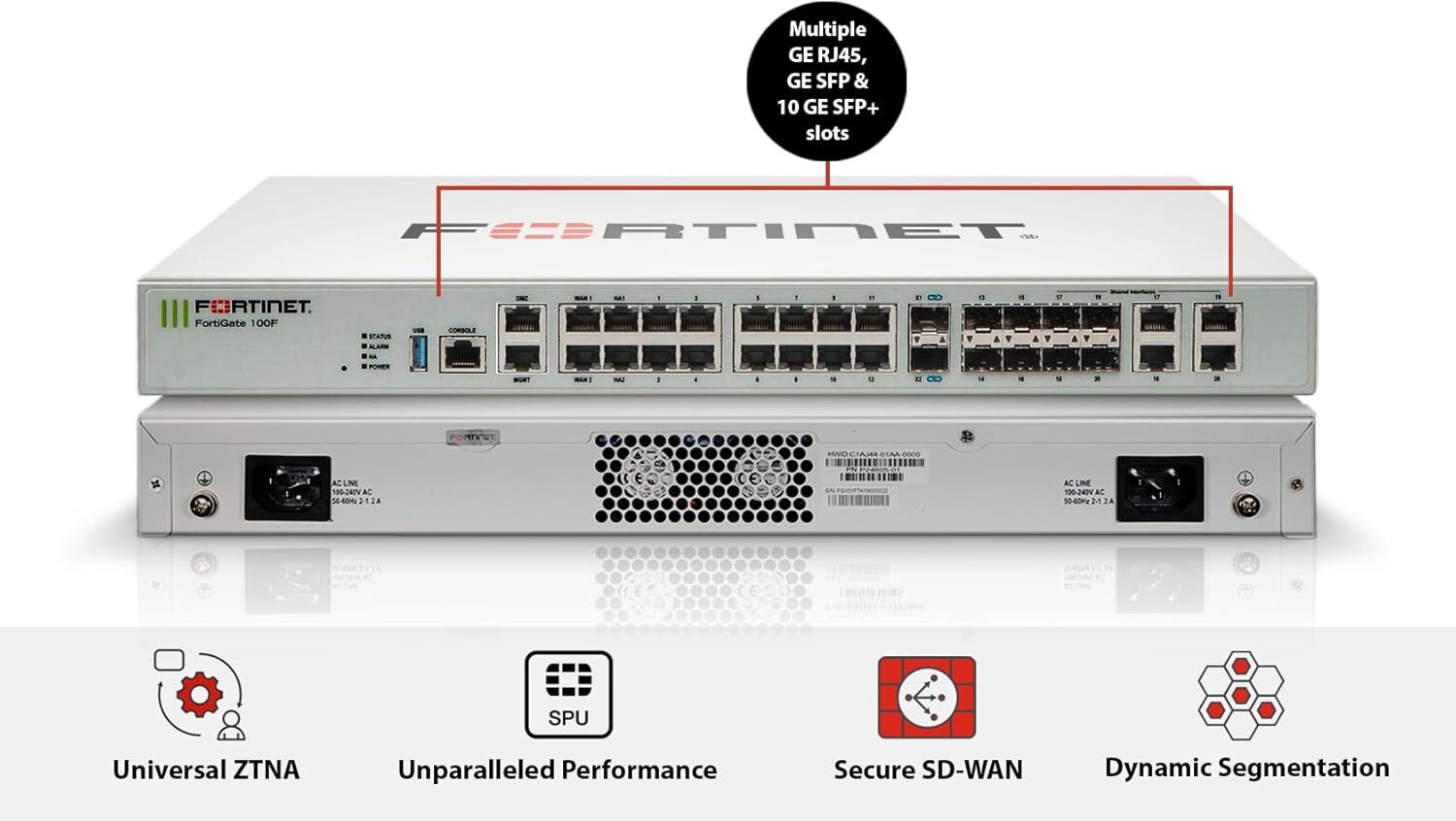 Fortinet Fortigate FG-100F-BDL-950-12 Firewall Cihazı ve 1 Yıllık Lisans